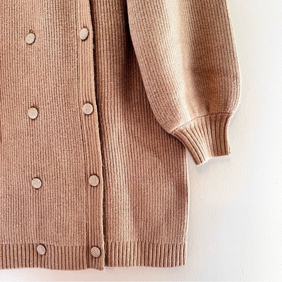 NWT Anthropologie Flat White Puff-Sleeved Sweater Tunic Dress - Picture 6 of 9